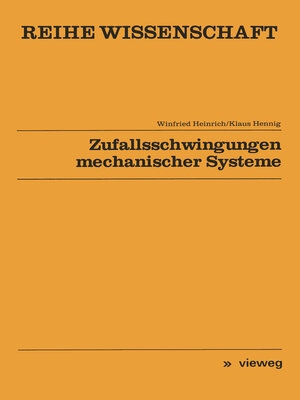 cover image of Zufallsschwingungen mechanischer Systeme